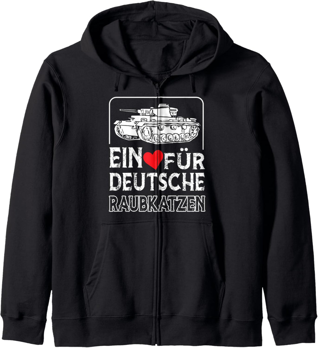 Ein Herz Für Deutsche Raubkatzen Panzer Panzerfahrer Kapuzenjacke