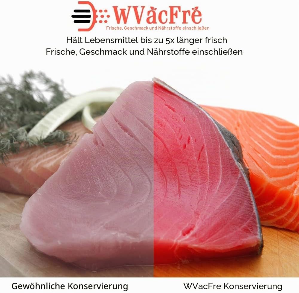 WVacFre 150 Beutel 15x25cm(50) und20x30cm(50) und28x40cm(50) Vakuumier Beutel Vakuumbeutel für Leben