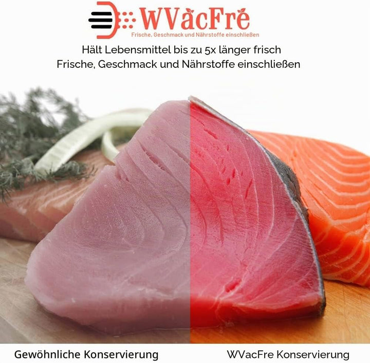 WVacFre 150 Beutel 15x25cm(50) und20x30cm(50) und28x40cm(50) Vakuumier Beutel Vakuumbeutel für Leben