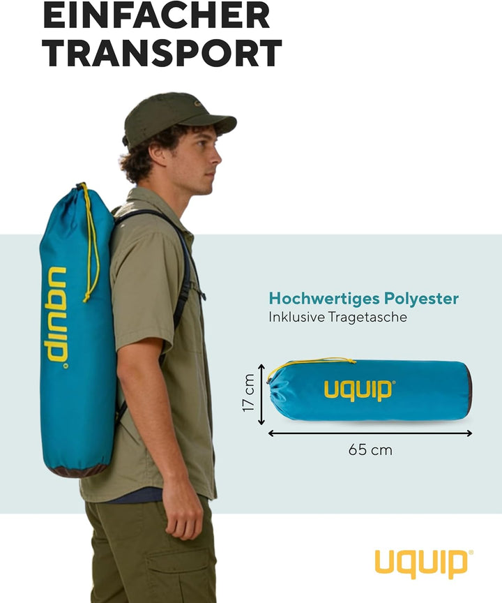 Uquip Campingbedarf, Stahl, Rip Stop Polyester 600 D, Blau, Standard