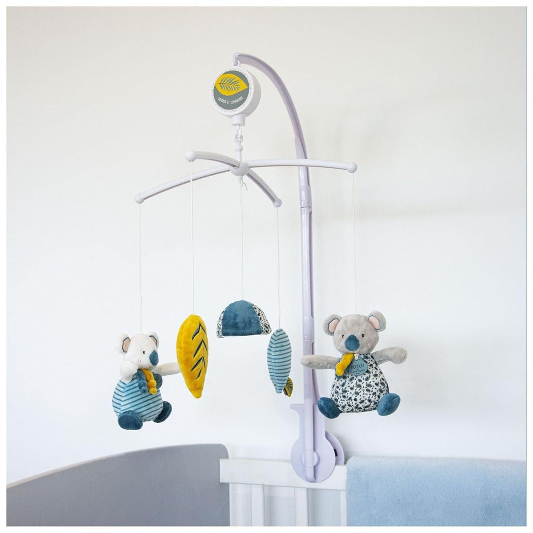 Doudou et Compagnie - Mobile mit Musik für Babys, mit Plüsch, Koala, 41 x 11 x 30 cm, Blau – Yoca Le