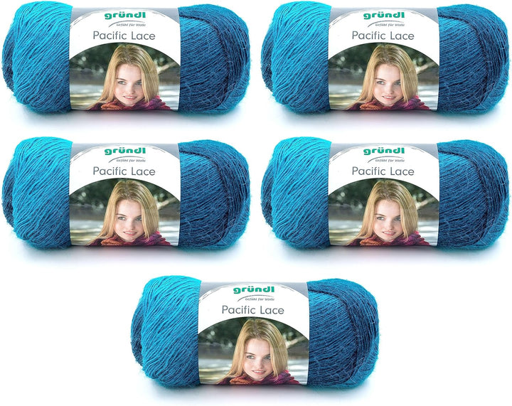 Gründl Pacific Lace (Farbverlaufsgarn mit wollartigem Charakter aus 80 % Polyacryl, 10 % Wolle, 10 %