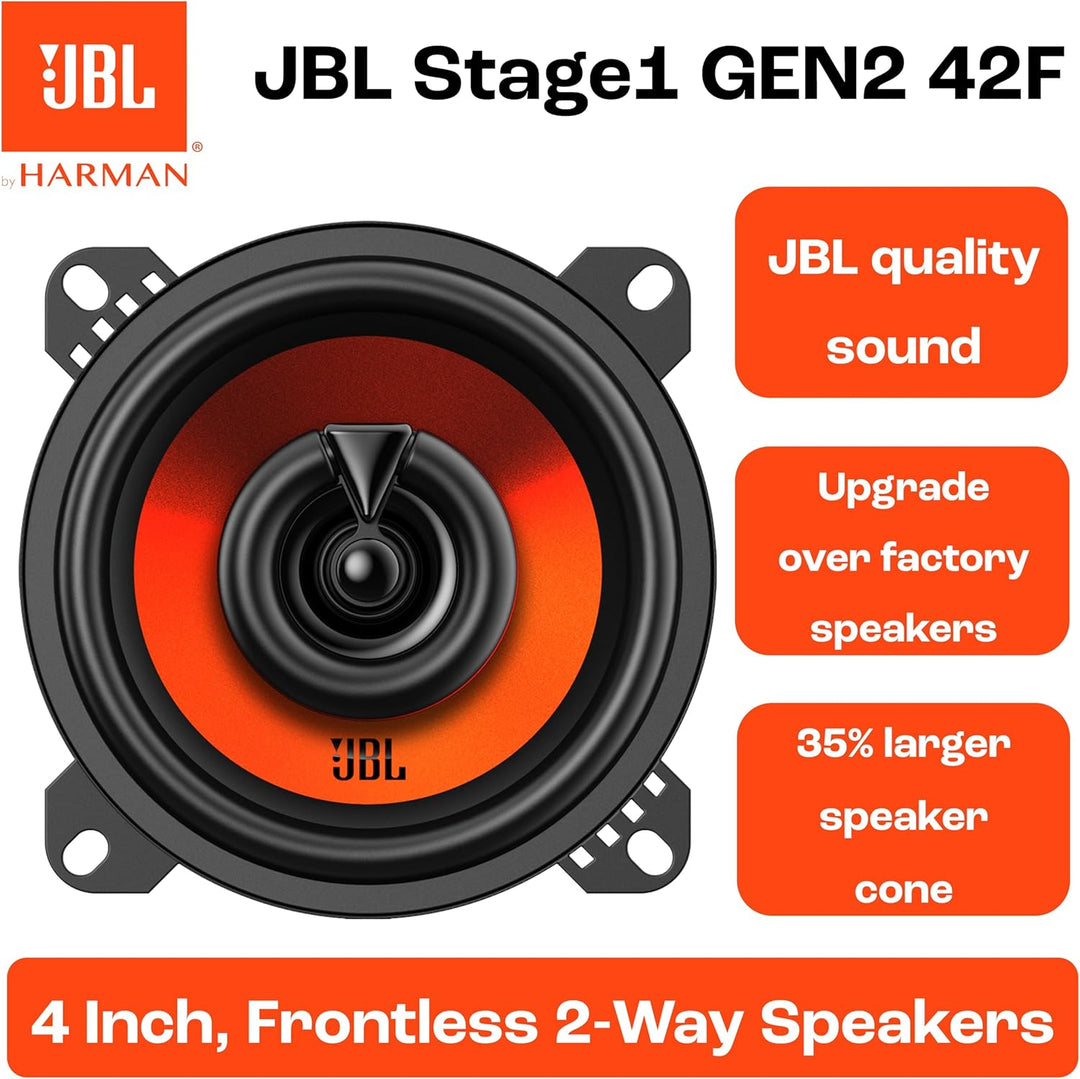 JBL Stage1 GEN2 42F Koaxial Lautsprecher Auto 100mm (4 Zoll): von Harman Kardon Car HiFi mit 40W RMS