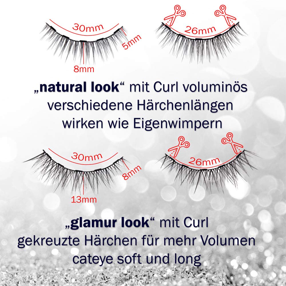 CB Lash Luxury Collection 2 Paar Premium Magnet Wimpern und wasserfester Magnet Eyeliner, inkl. Rein