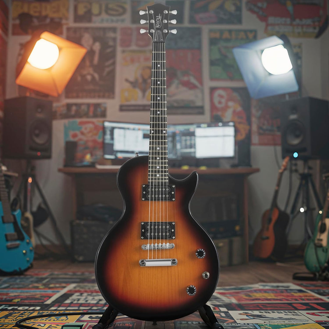Rocktile LP-100 SB E-Gitarre (Korpus: Linde, Palisander Griffbrett, Finish: Sunburst) Sunburst Singl