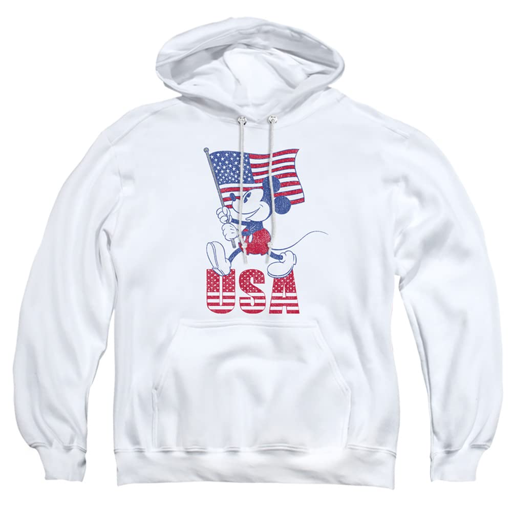 Cotton Soul Disney Mickey Mouse USA Kapuzenpullover, Weiss XXL Weiss, XXL Weiss