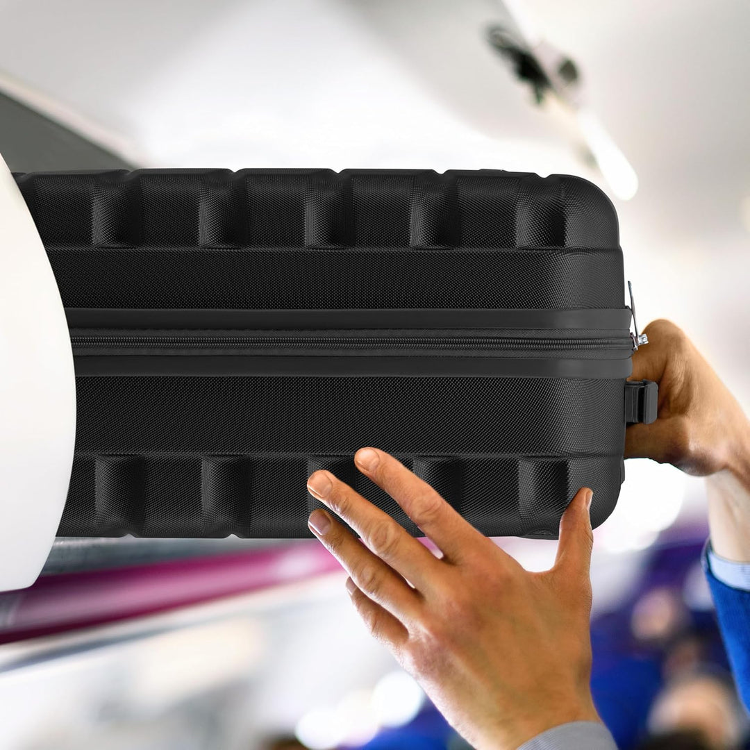 Flight Knight 3er-Pack Leichte 4-Rad-abs-hartschalenkoffer Handgepack, Zugelassen Fur Uber 35 Flugge