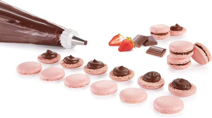 Tescoma 629426 Tappetino per macarons Backform, Silokon, Rot
