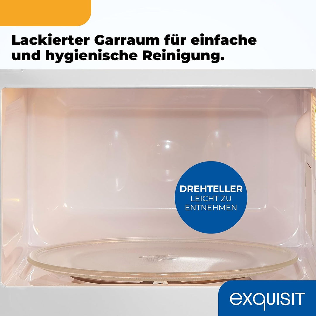 Exquisit Mikrowelle MW 802 G | Mikrowelle mit Grill 1000 W | Timer | 700 W gesamt | Mikrowelle klein