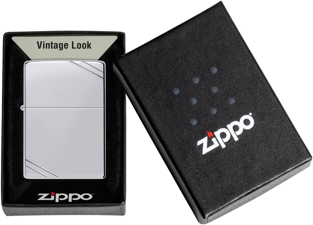 Zippo 260 24095 Hexagon Design Benzinfeuerzeug, Messing, Chrome High Polished, Chrome High Polished