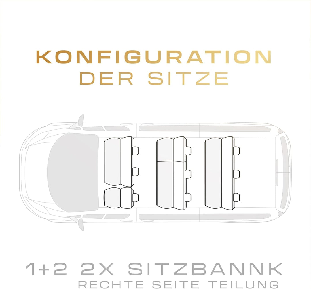 MOTOS Personalisierte sitzbezüge auto für Volkswagen Transporter T6 2015-2024 Perfekt angepasste Aut