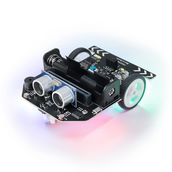 Freenove Micro:Rover Kit for BBC micro:bit (Not Included, Works with V1 & V2), Obstacle Avoidance, L