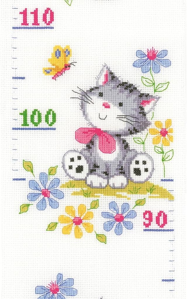 Vervaco Zählmuster Spielende Katzen Zählmusterpackung-Stickpackung im gezählten Kreuzstich, Baumwoll