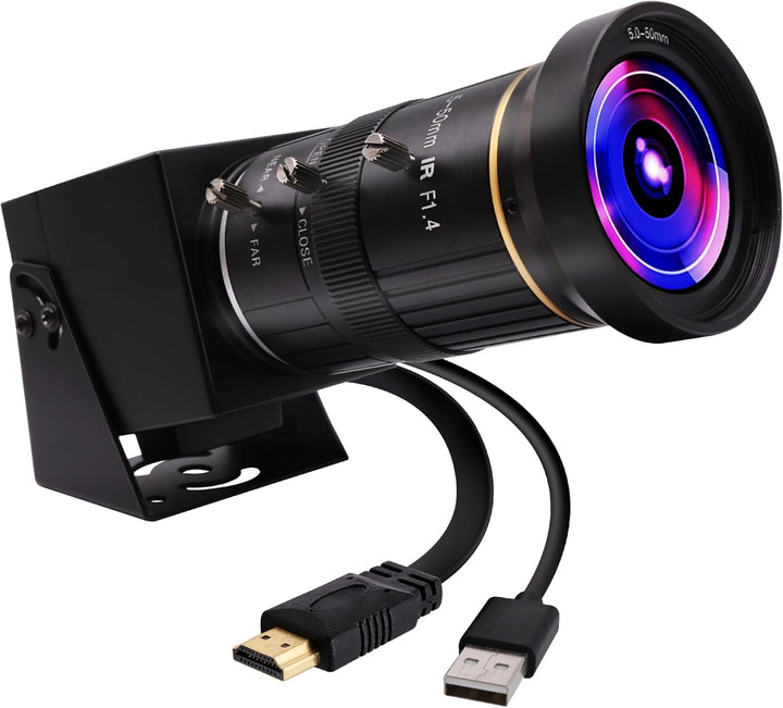 ELP 4K HDMI USB Kamera mit 10X 5-50mm optischem Zoom USB Videokonferenzkamera,Ultra HD 2160P Kamera