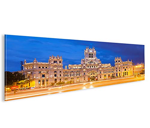 islandburner Bild Bilder auf Leinwand Madrid Panorama XXL Poster Leinwandbild Wandbild Art up Your L