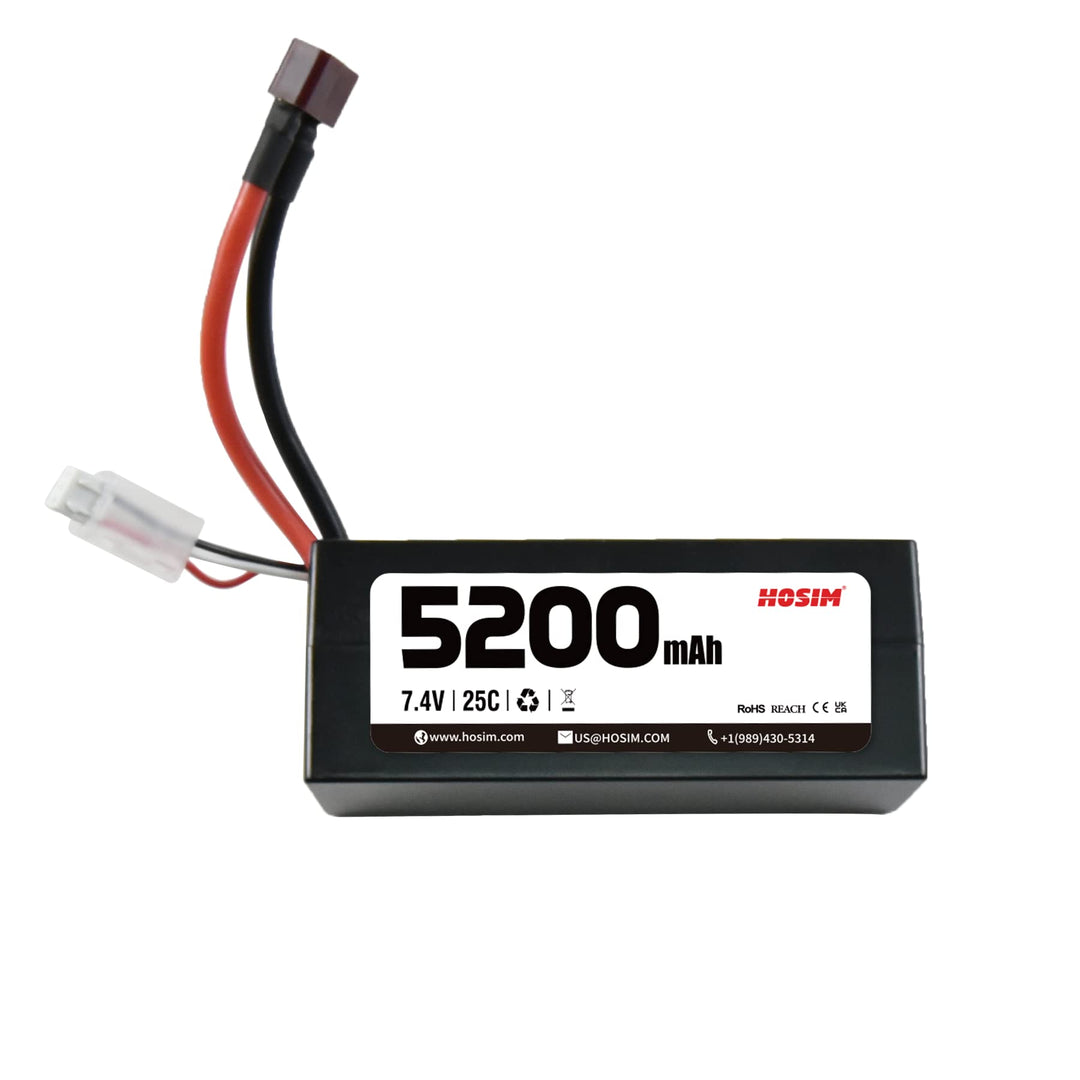 Hosim 7.4V LiPo Batterie 5000mAh Ersatzakku Zubehörd für ferngesteuertes Auto 9125 S920 9206E 9200E