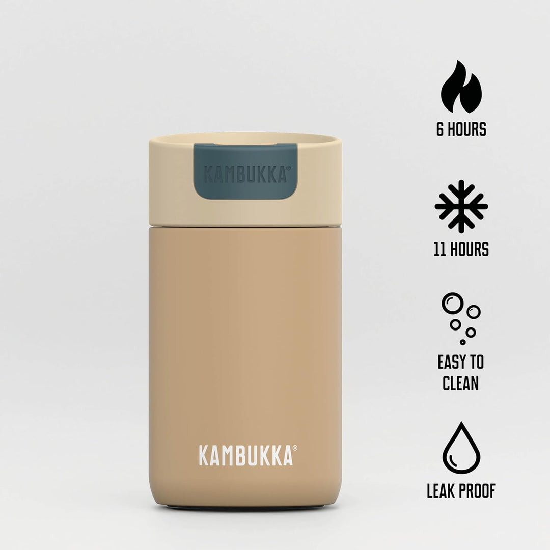 Kambukka - Thermobecher 300ml - Modell OLYMPUS LATTE - Thermobecher/Kaffeebecher to go: Easy cleanin