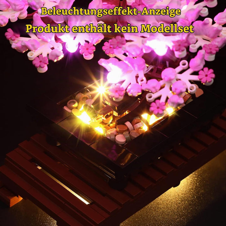 GEAMENT LED Licht-Set (Pink) Kompatibel mit Lego Bonsai Baum (Bonsai Tree) - Beleuchtungsset für Cre