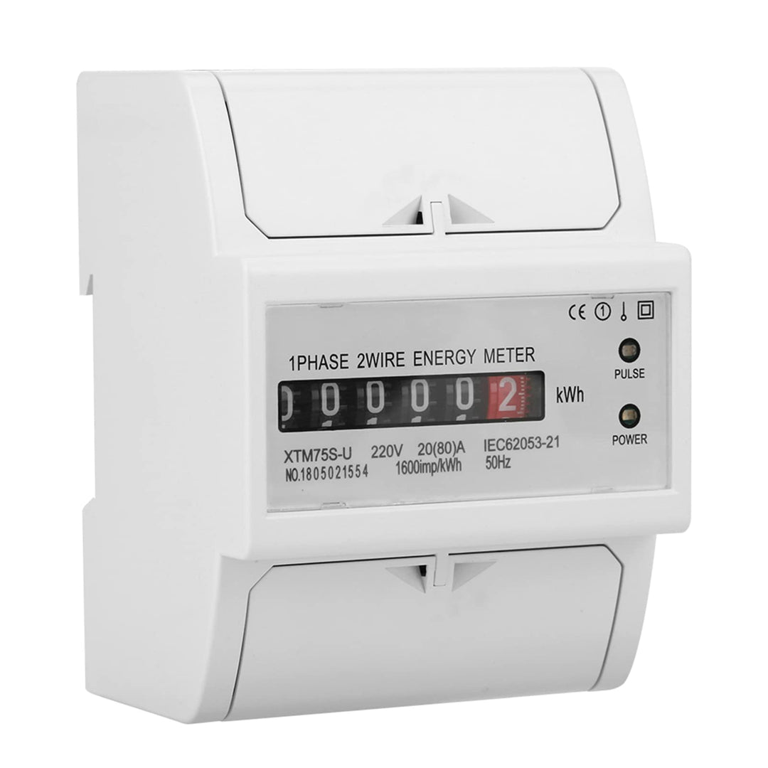 220V Digital 1-Phase 2 Draht 4P DIN-Schiene Stromzähler Elektronisches KWh-Meter(20(80) A) 20(80)a,