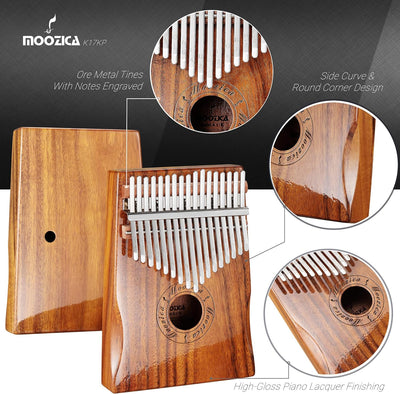 Moozica 17 Schlüssel Kalimba Marimba, High Qualität Professionelle Finger Daumen Piano Musikinstrume