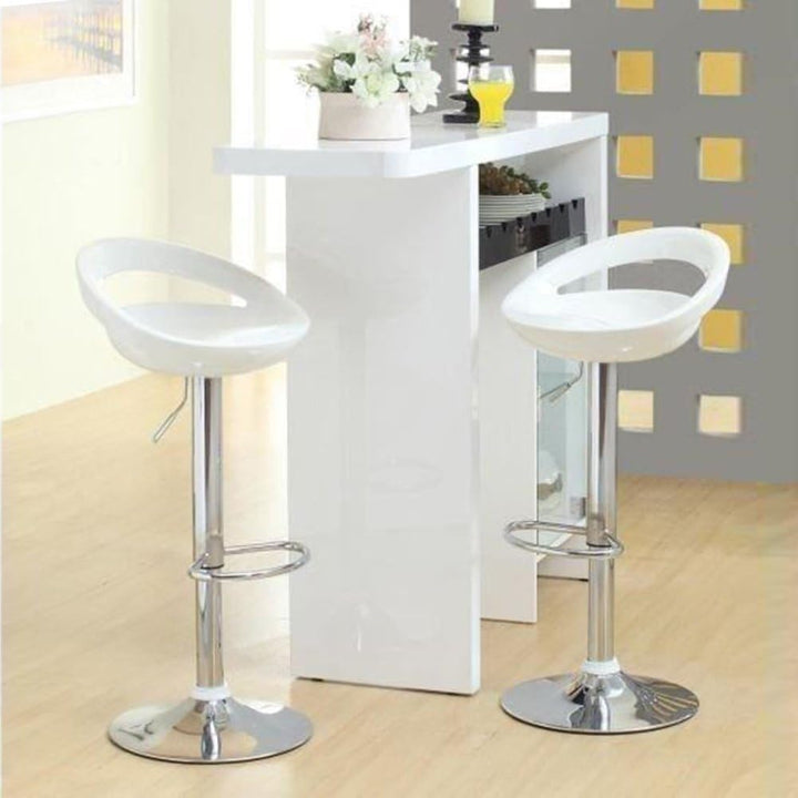 Barhocker 2er Set aus ABS Kunststoff, drehbar Barhocker in Höhe verstellbar von 55 bis 75 cm, Barhoc