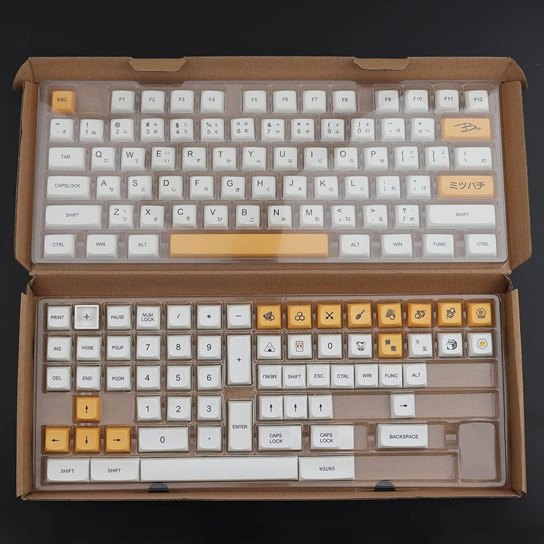 PBT Keycaps 138 Keys XDA Dye Sublimation Tastenkappe Honigmilch Tastenkappe Kirschprofil Kompatibel