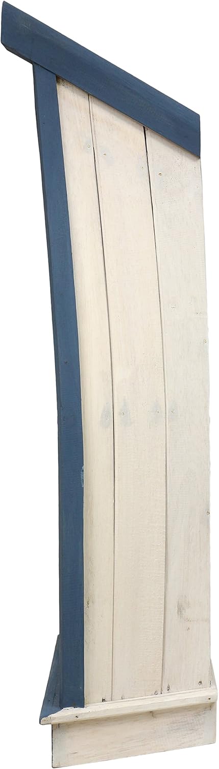 Bootsregal Boot Regal Bücherregal Bücherschrank Standregal Aufbewahrung 93-98cm Albesia Holz Weiss B