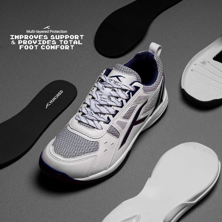 Raze Non-Marking Professional Badminton Schuhe für Herren | Material Obermaterial: Polyester, Sohle: