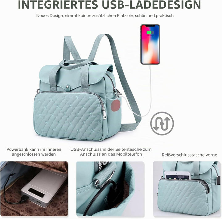 NICOLE &amp; DORIS Damen Schultertasche Gross Handtasche Shopper Multifunktionale Umhängetasche Lässiger