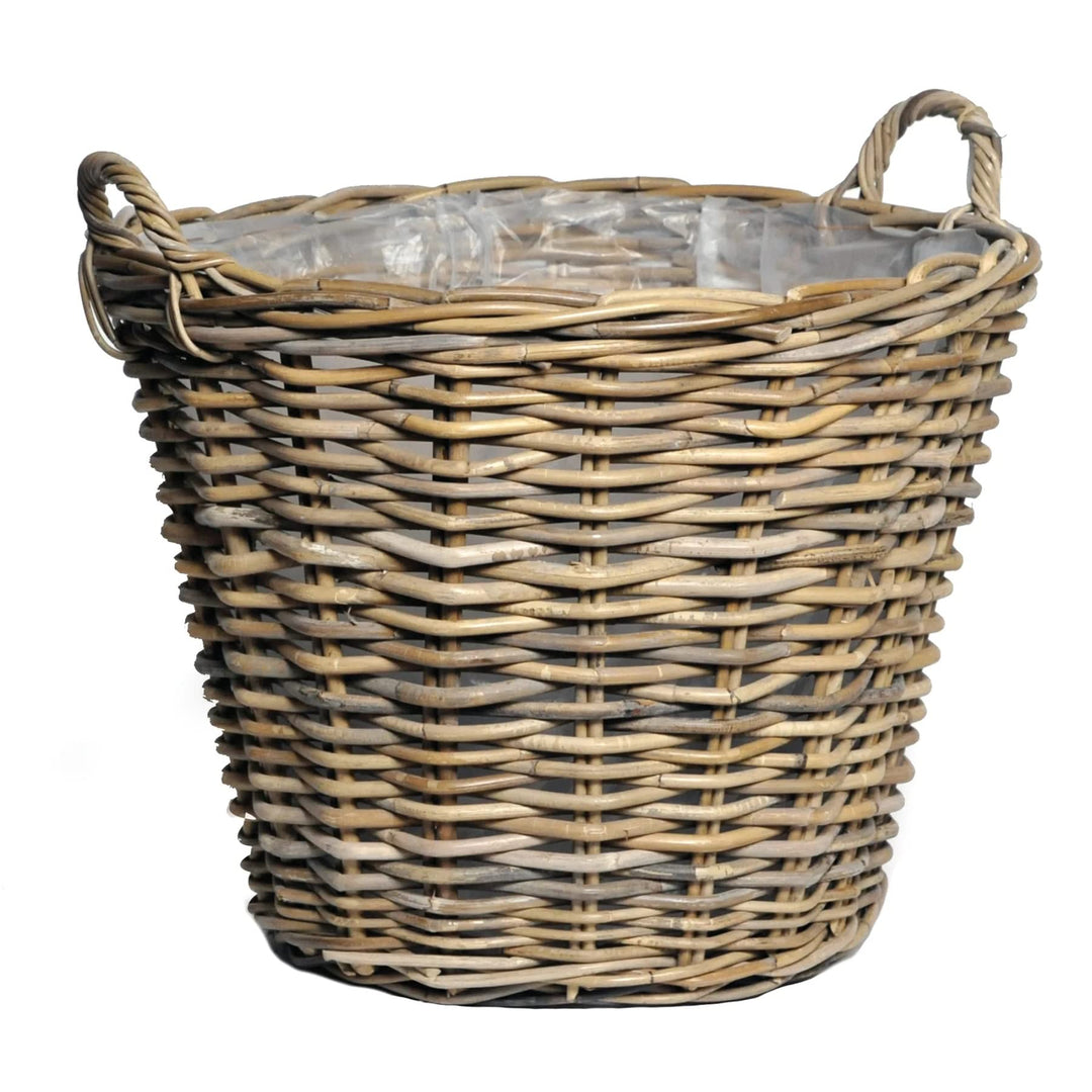 Aktion !! Pflanzkorb Durchmesser ca. 60 cm und 45 cm hoch aus Rattan! robuste Handarbeit Weidenkorb