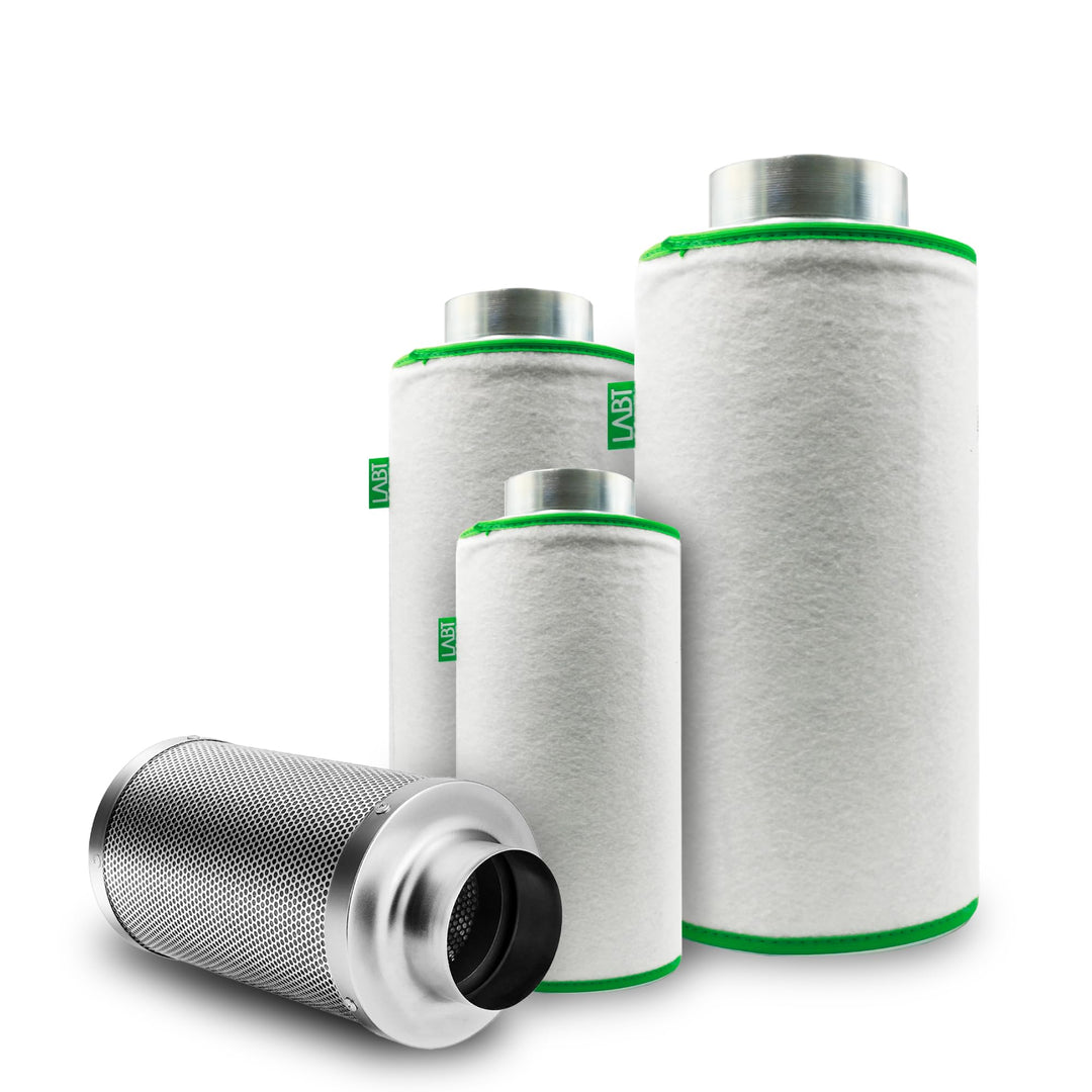 LABT Luft-Filter Flanschgrösse 100mm | für 215m³/h Luftumsatz, Luftreiniger, Aktivkohle-, Geruchsfil