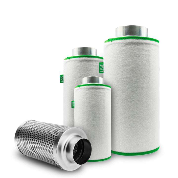 LABT Luft-Filter Flanschgrösse 100mm | für 215m³/h Luftumsatz, Luftreiniger, Aktivkohle-, Geruchsfil