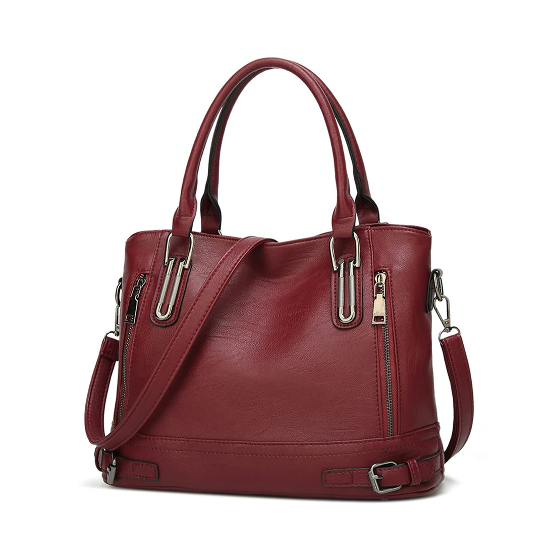 FANDARE Leichte Handtschasche Vintage Schultertasche Damen Umhängetasche Frauen Schulranzen PU Leder