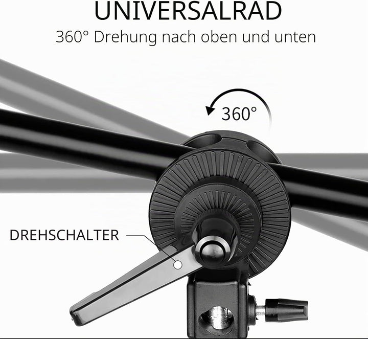 Andoer Softbox-Beleuchtungs-Set mit 3 Softboxen, 50 x 70 cm, 3 LEDs, 135 W, 3 Lichthalterungen, 2 m,