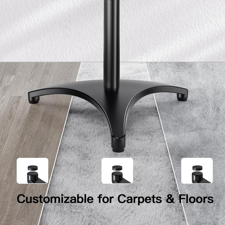 PERLESMITH Speaker Stands Extend 30-45 Inch with Upgraded Cable Management, Hold Satellite, Small Bo