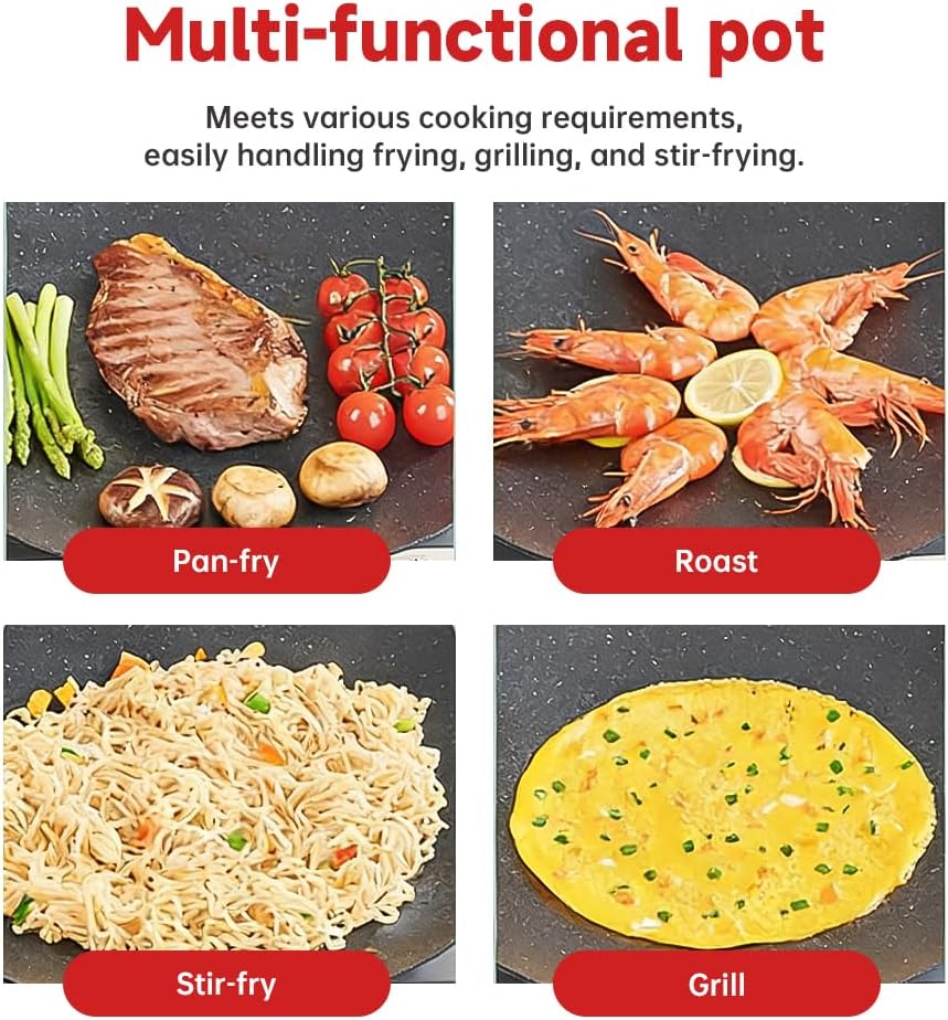BORDSTRACT BBQ-Grillpfanne für Gasherd, elektrisches Kochfeld, Grillen im Innen- oder Aussenbereich,