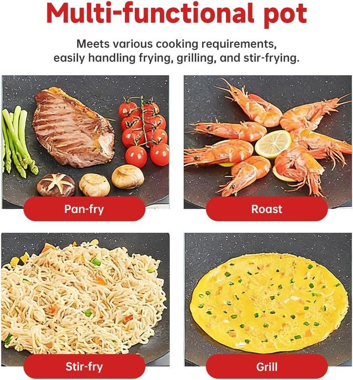 BORDSTRACT BBQ-Grillpfanne für Gasherd, elektrisches Kochfeld, Grillen im Innen- oder Aussenbereich,