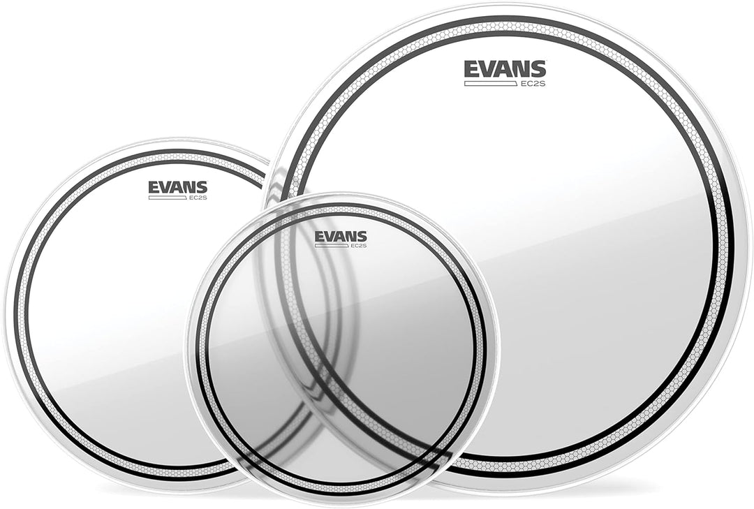 Evans ETP-EC2SCLR-S EC2S (Clear) Tom Pack Standard 30,4 cm (12 Zoll), 33 cm (13 Zoll), 40,6 cm (16 Z