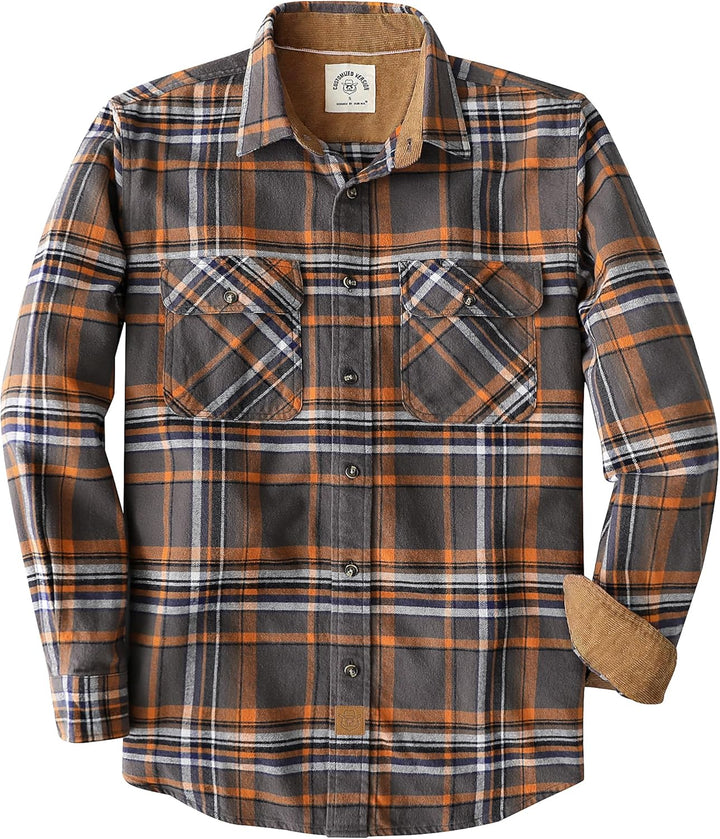 Dubinik® Flanellhemd Herren Button Down Kariert Baumwollhemd Freizeithemd Hemd Herren Langarm mit Zw