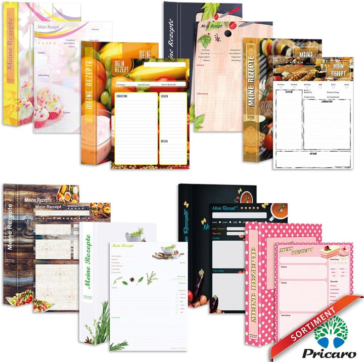 PRICARO Rezeptordner mit Rezeptblock "Allerlei", A4