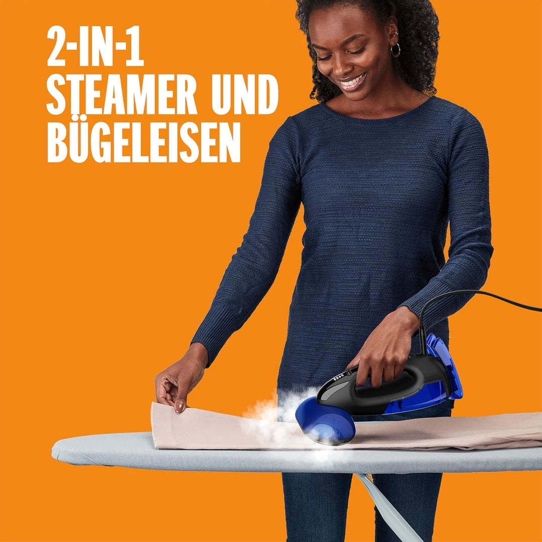 Conair 2-in-1 Steam & Iron Turbo Dampfglätter und Bügeleisen | 4 Einstellungen | Dampfleistung 33g/M