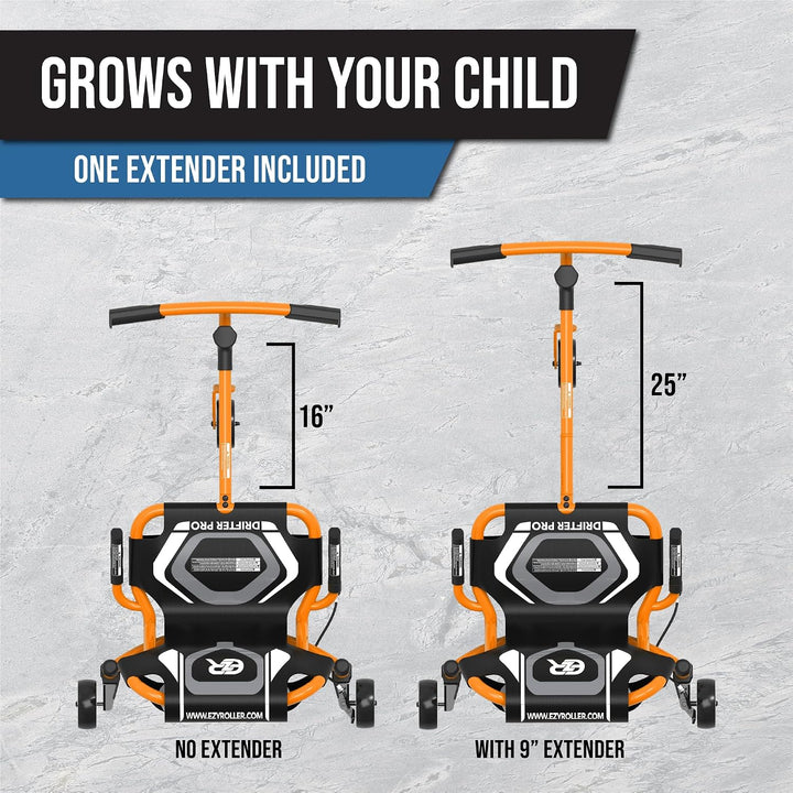 Ezyroller Funfahrzeug Drifter Pro X Jugendliche Erwachsene Dreirad ab 10 Trike (orange), Orange
