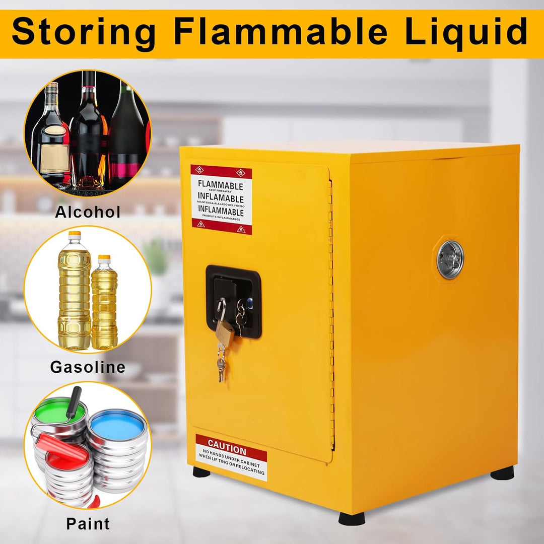 Metallschrank, Safe Tresor Feuerfest für Zuhause, Stahlschrank Abschliessbar mit Belüftungsöffnungen