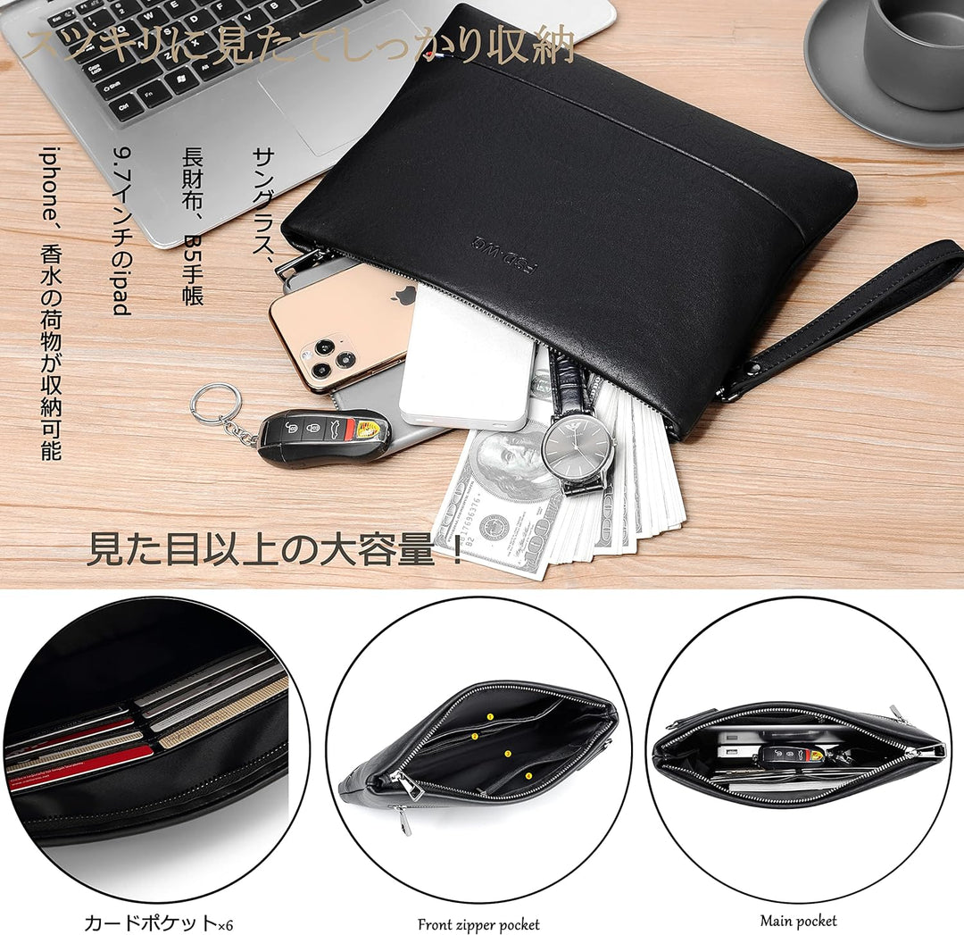 FSD.WG Herren-Clutch-Tasche, 30,5 cm, grosse Handtasche, A9186, L L A9186, L A9186