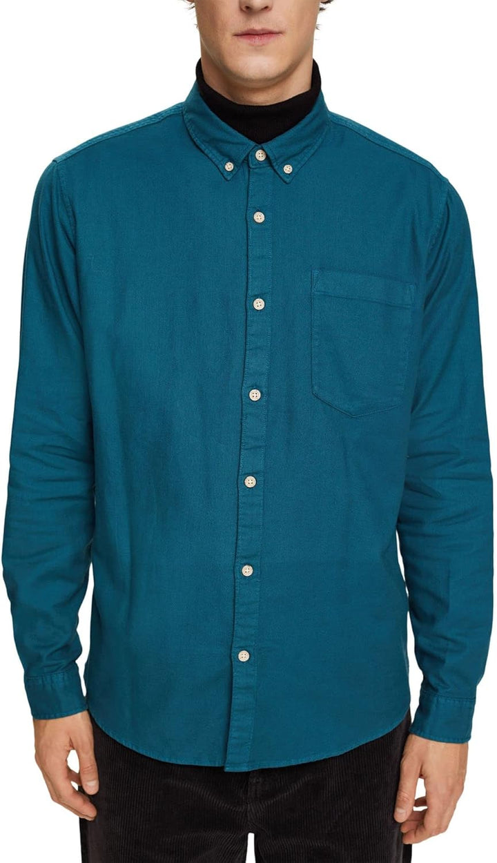 ESPRIT Button-Down-Hemd aus Baumwolle L Dark Turquoise, L Dark Turquoise