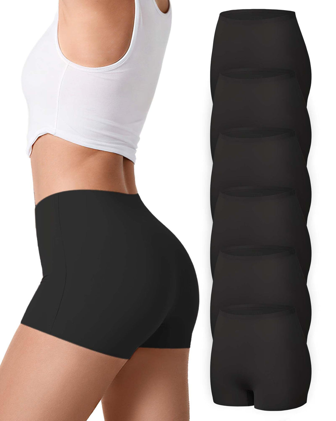 SHARICCA Boxershorts Damen Nahtlos Shorts Radlerhose Unterhose Hotpants Kurze Hose Hohe Taille Boxer