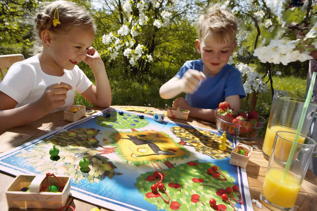 HABA 3403 Der Frucht Cuervo Teo tischset Kinder, Mehrfarbig, Talla única Brettspiel, Brettspiel