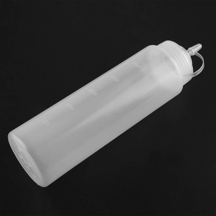 FOUF Squeeze-Flasche, Squeeze-Gewürzflaschen aus Kunststoff, Gewürzspender für Saucen-Ketchup(Weiss)