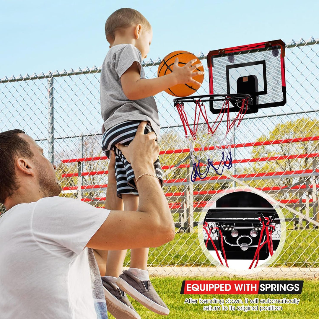 Mini Basketballkorb Indoor, Mini Basketballkorb Set für Kinder mit 2 Bällen und Punktefunktion, Bask