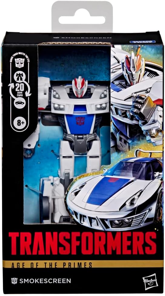 Transformers Age of The Primes Smokescreen, verwandelbare Deluxe-Klasse Action-Figur (13 cm), Robote